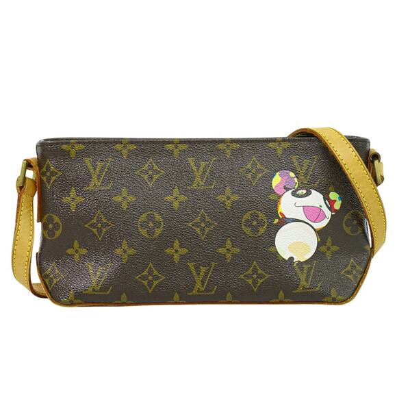 Louis Vuitton Monogram Trotteur Limited Edition Murakami Panda Handbag Brown